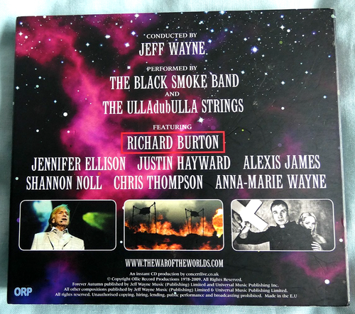Jeff Wayne's WAR of The WORLDS, 30th Anniversary Tour, Live Birmingham, 3 CD Set - Picture 2 of 5
