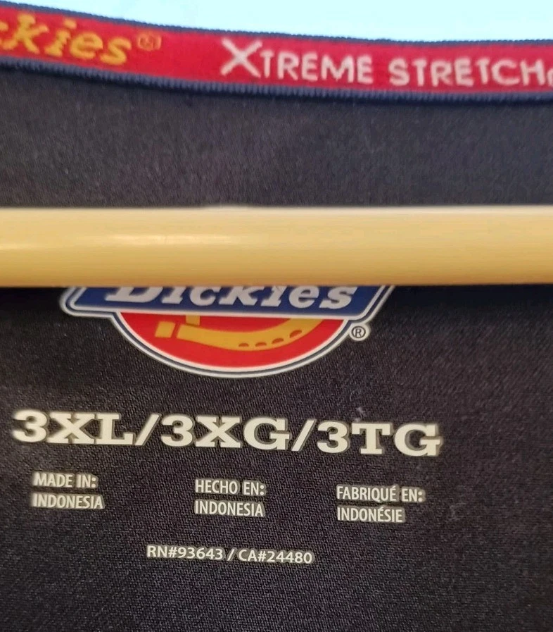 Dickies Scrub Top Size 3XL Black Short Sleeve V Neck Medical Extreme Stretch 3xg - Image 3 of 4