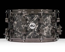 DW Collector's Series 8x14 SonicPly Silver Abalone with Black Nickel Hardware