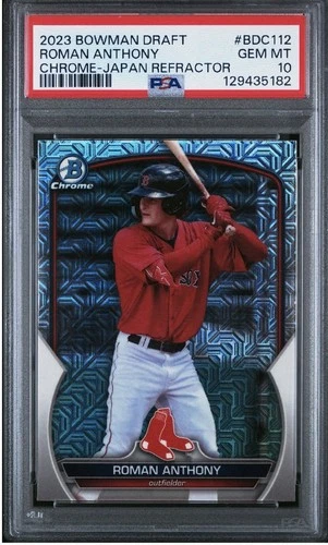 2023 Bowman Chrome Draft ROMAN ANTHONY Rookie JAPAN MOJO REFRACTOR RC SSP PSA 10