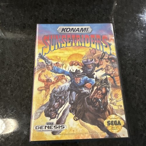 Sunset Riders (Sega Genesis) Complete w/Manual, Tested, Konami Arcade Great