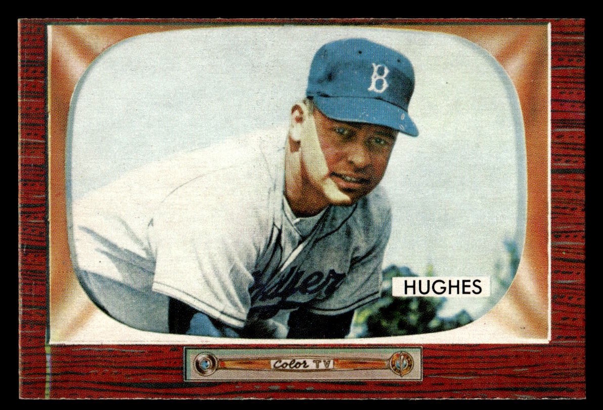 1955 Bowman Baseball Jim Hughes #156 EX/MT Brooklyn Dodgers