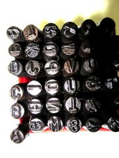 36pc NUMBER AND LETTER STEEL PUNCH SET NEW NO RES