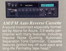 1990-1991 Acura Integra Ls Rs Amfm Radio Cassette Da Rare Oem Jdm Da1 Da6 1990-1991 Acura Integra Ls Rs Amfm Radio Cassette Da Rare Oem Jdm Da1 Da6