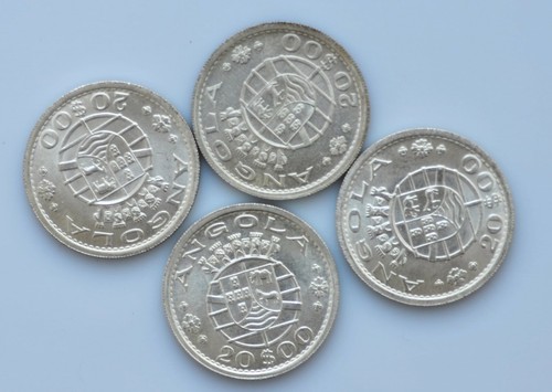 ANGOLA Portuguese Colony 20 escudos silver 1955 UNC - 第 2/2 張圖片