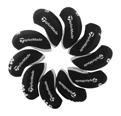 Schwarze TaylorMade Neopren Golf Eisen Abdeckungen Headcover 10 Stück UK Lager