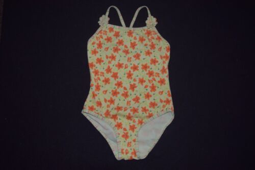 Girls Gymboree Wildflower Fields Swimsuit Swim Suit Size 5 Summer Orange Green - Picture 1 of 2