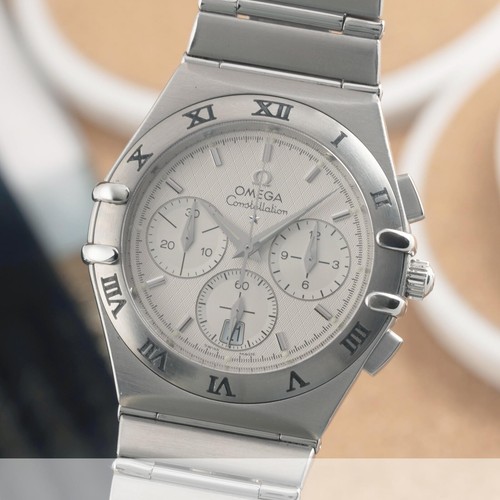 Omega Constellation Chronograph Datum Stahl Herrenuhr Ref. 1542.30.00