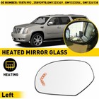 Mirror Glass Power Heated Plastic Backed Left Driver Side for Cadillac Chevy GMC