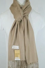 NEW Pashmina Women Scarf Shawl Wrap Solid Camel Brown Cashmere Silk Fashion