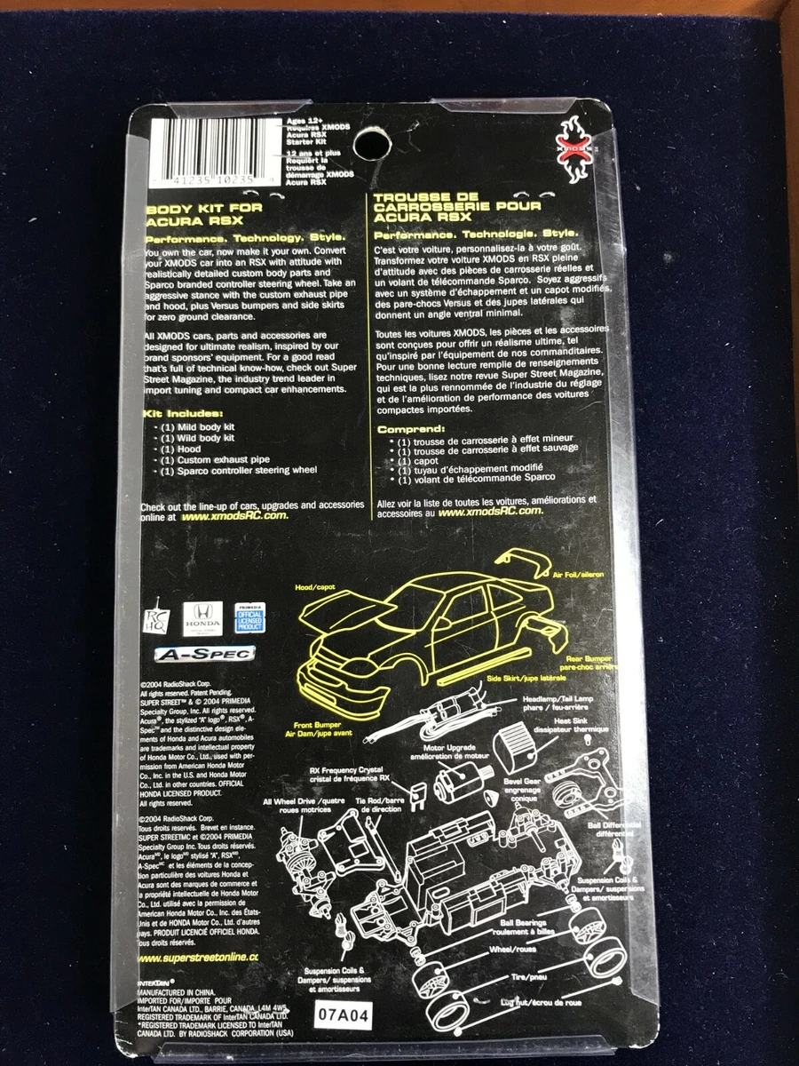 RADIO SHACK XMODS RC CAR Silver ACURA RSX Kit www.rcz.ac.zw