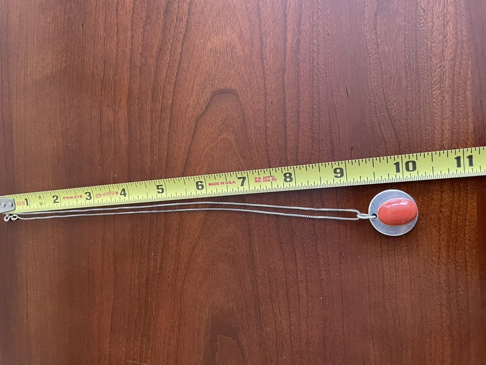 Collar Judith Jack Plata de Ley Colgante Piedra Naranja 925 Foto 3 de 4