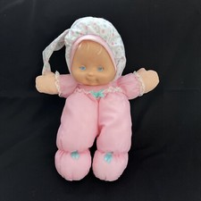 Fisher Price Puffalump Kids Plush Baby Doll Blonde Pink Stars 1991 No Light