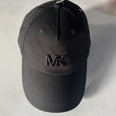 MICHAEL KORS Baseball Hat MK Logo Baseball Cap Black Embroidered Logo Michael Kors, all black size 1 unisex NWT | Mercari main image 4