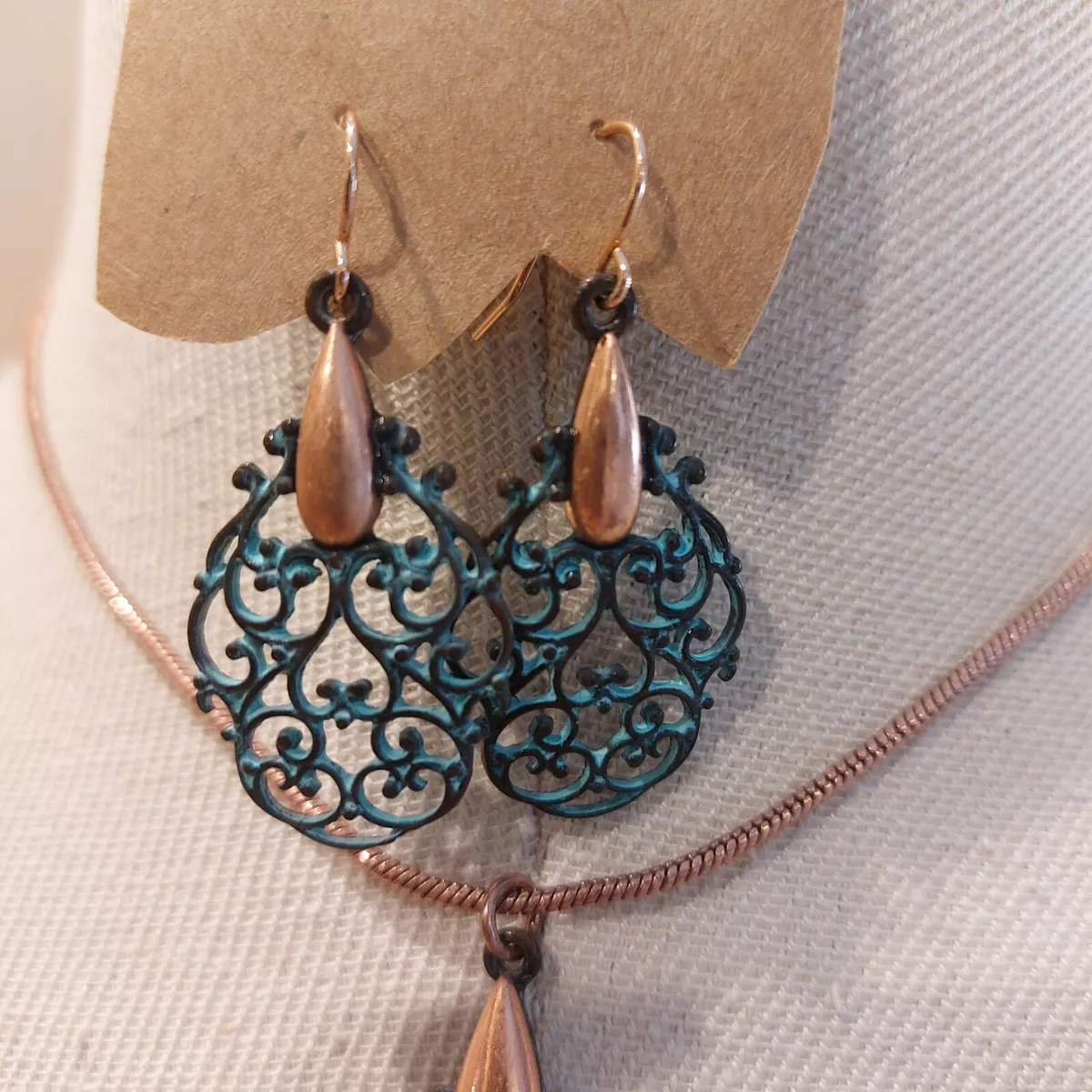 Copper color shop necklace