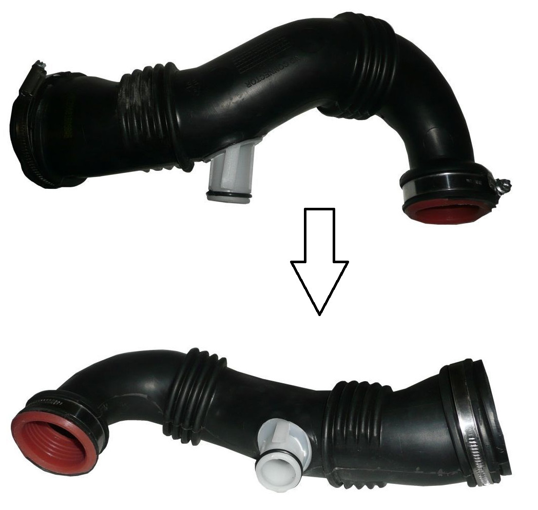 Tuyau d'air M9846 d'admission turbo Peugeot 207 et Citroën C3 II 1.6 HDI