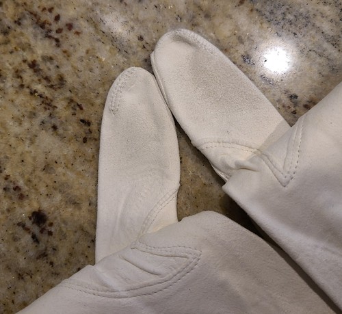 Vintage Size S Ivory White Suede Leather 8" Formal Gloves Lavable - Picture 10 of 15