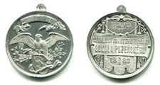 Alu Medaille Tschechien 1883 von Haberle "20 Jahrfeier Pilsner Falke"