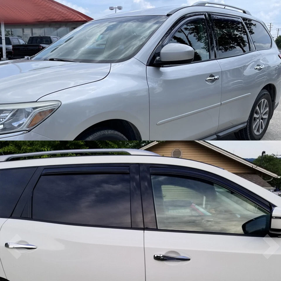IN-CHANNEL Window Visors Sun Vent Rain Guard Fit for Nissan Pathfinder 2013-2020 - Imagem 2 de 4