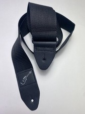 Polypro Guitar Strap Leather Tab Acoustic Electric Black-25 pack