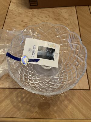 Tipperary Crystal Salad 8  Bowl In Original Box, Hand Made In Ireland