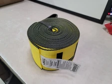 US Cargo Control 4 Inch x 30 Foot Yellow Winch Strap w/Flat Hook