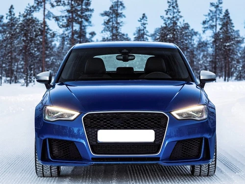 1 par de cubiertas antiniebla ABS negro brillante para Audi RS3 13-16 parachoques delantero rejilla - Imagen 8 de 9