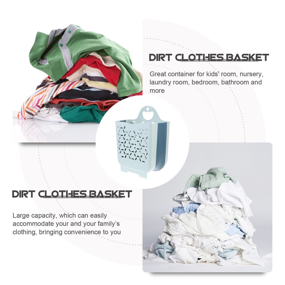 Small Hanging Laundry Basket Collapsible Baskets Woth Hampers Nursery