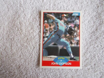 Score MLB 1989 ''JOHN DOPSON'' #466 Montreal Expos Trading Card n32