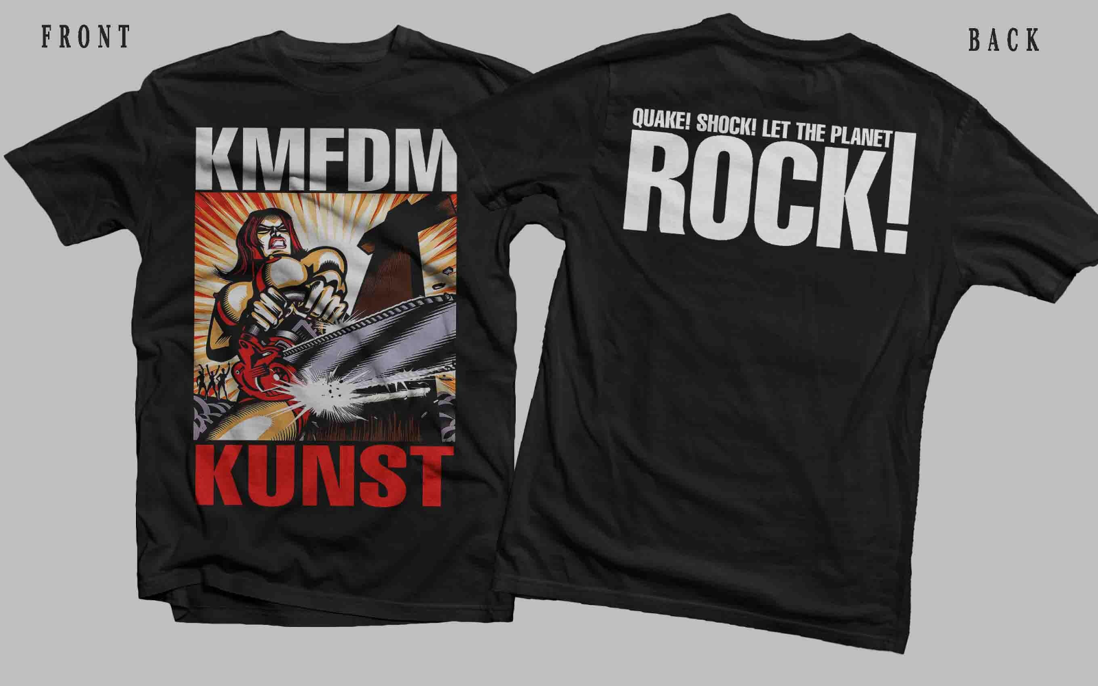 KMFDM Band Music Album Heavy Cotton Black All Size T Shirt SE504