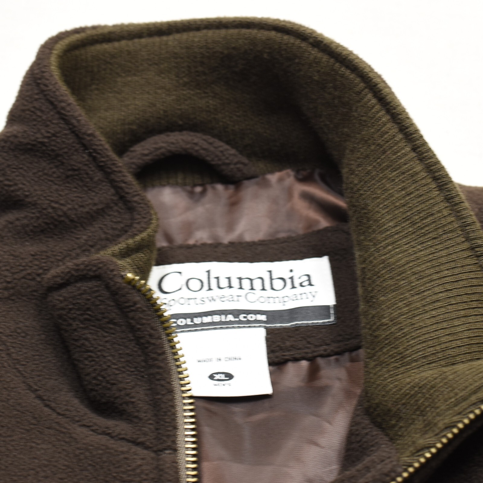 Columbia Men's Full Zip Jacket Solid Polyester Br… - image 8