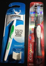 Colgate Optic White 360  Toothbrush medium/soft Adult And Listerine Flosser