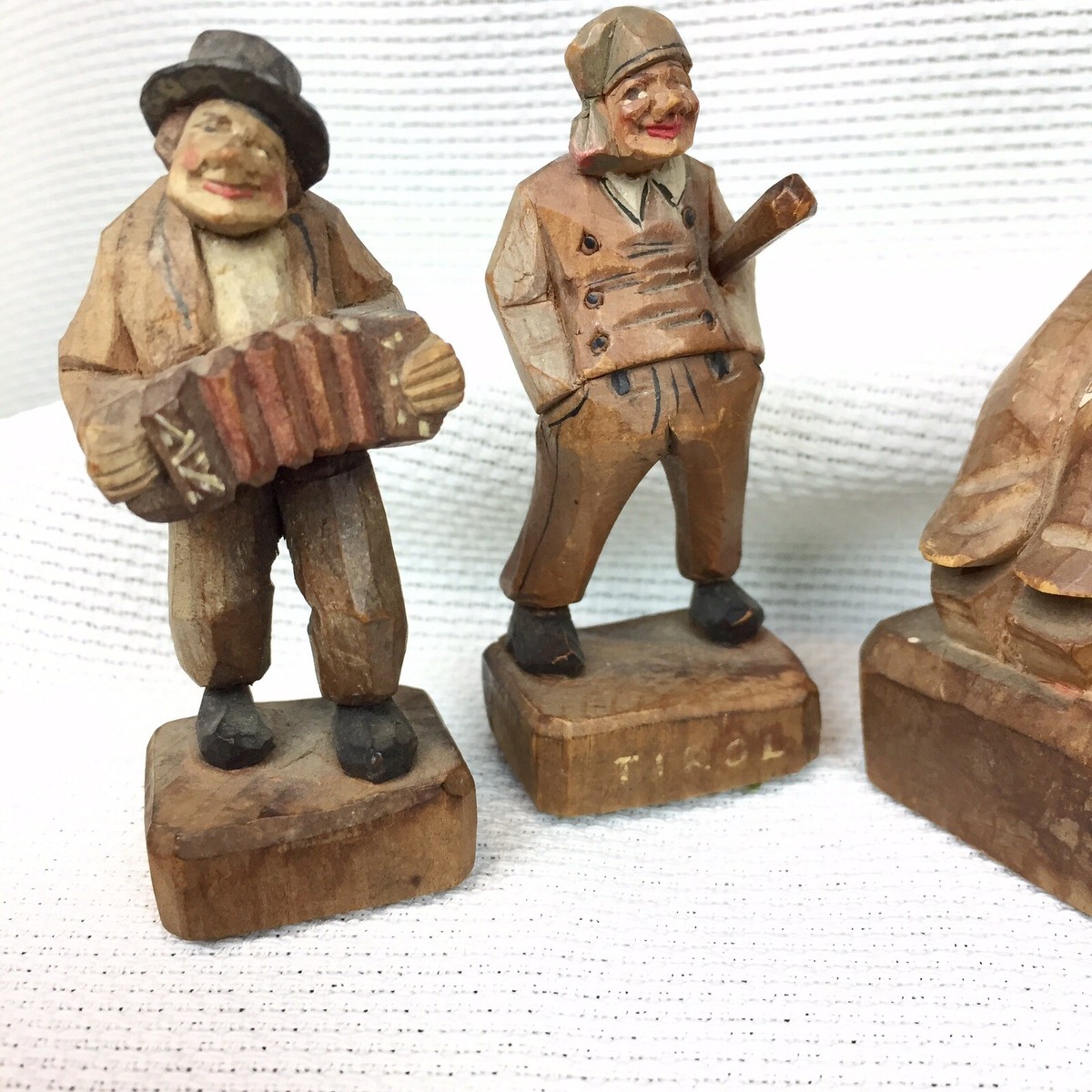 Antique Tirol Austrian Hand Carved Mini Wood Figurines Folk Art 5