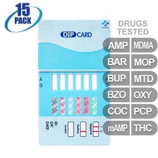 NEW Mintegrity Drug Test 12-Panel Dip Card Urine Home Kit 15-Pack MI-WDOA-6125