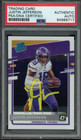 2020 Panini Donruss Optic Justin Jefferson Signed Rookie #163 PSA/DNA Auto
