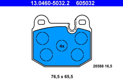 ATE 13.0460-5032.2 Brake Pad Set, disc brake for BMW