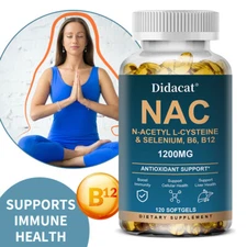 N-Acetyl L-Cysteine 1200mg Capsules Easy Digestible Non Gmo Gluten Free