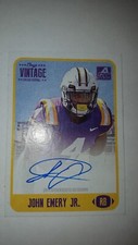 2021 Onyx Vintage - John Emery Jr - Blue Ink RC Auto /400 - LSU Tigers