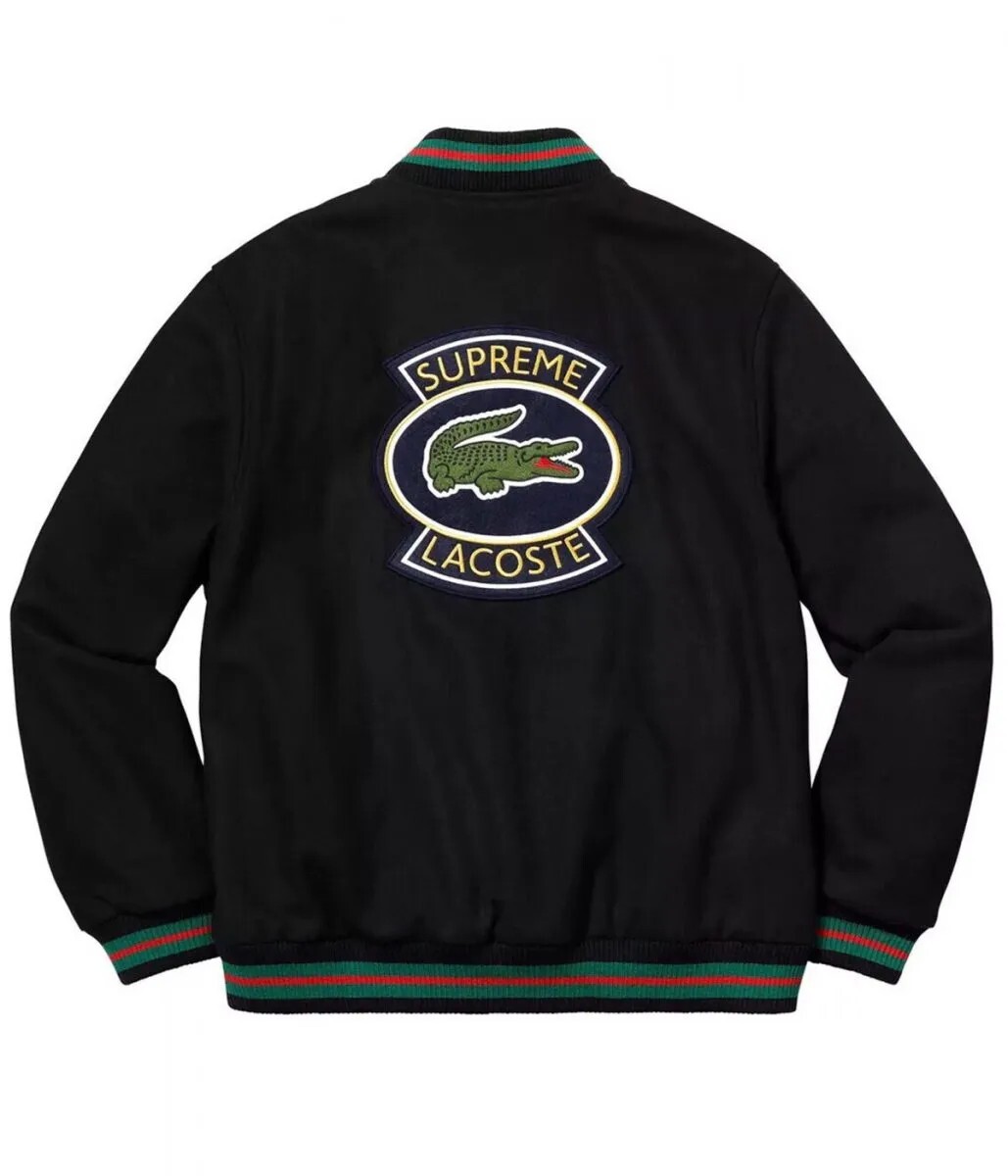 パーカー・フーディ Supreme LACOSTE Wool Varsity Jacket SS 18 2018 Supreme LACOSTE Wool Varsity Jacket (SS18) - $368