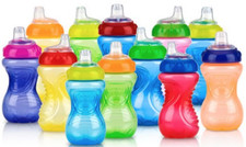 Nuby Grip N' Sip 8oz Cup No Spill 10oz Cup Ages 4mo Set of 2