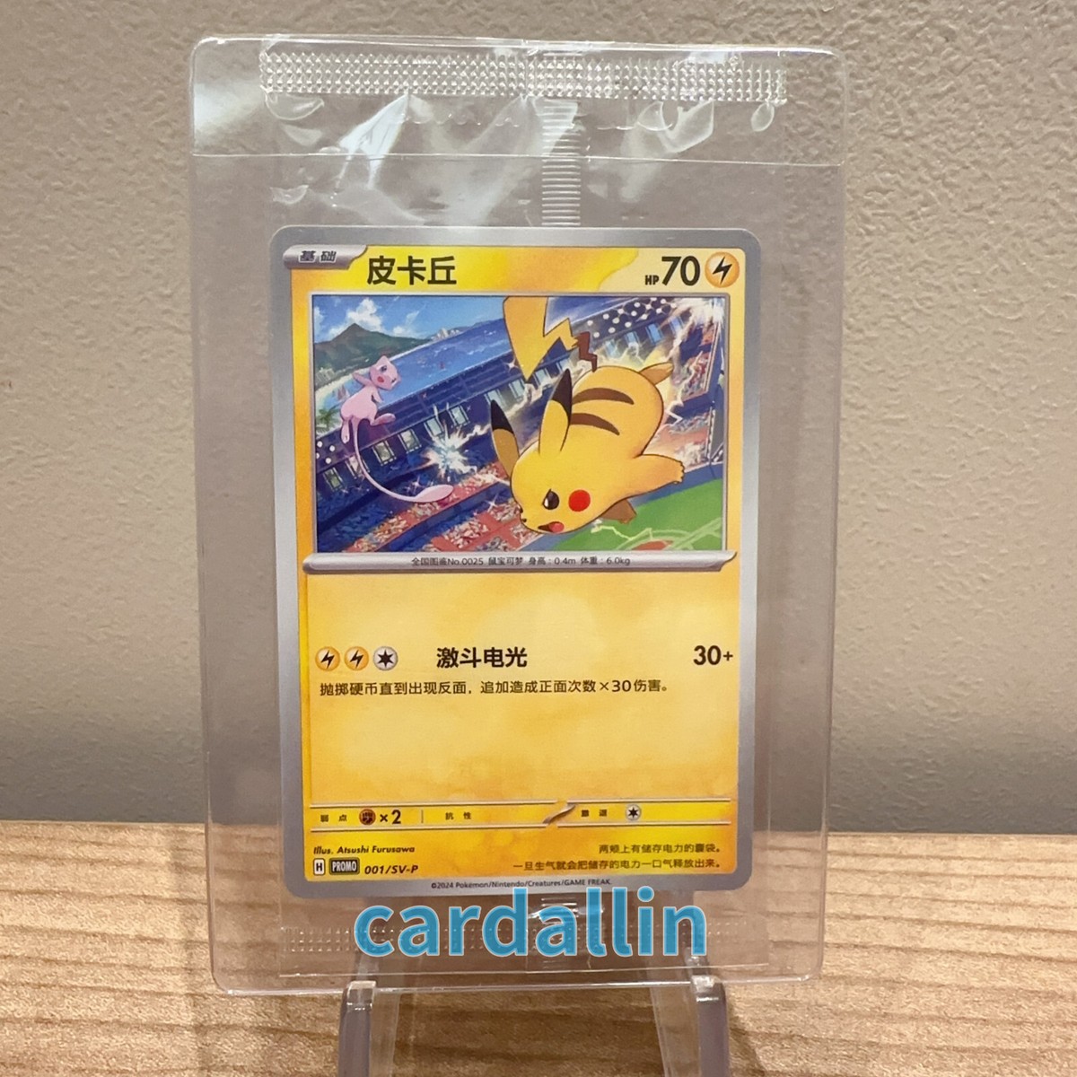 Pokemon TCG 2024 S-Chinese Card Pikachu 001/SV-P World