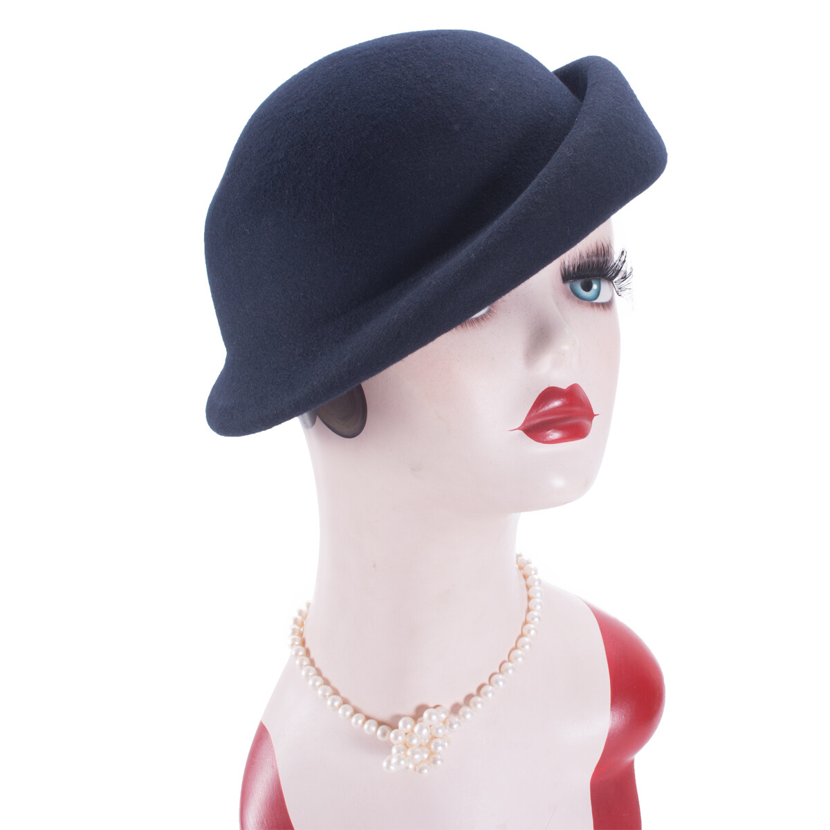 Womens Vintage Style 100% Wool Felt Beret Derby Solid Hat  display picture 3