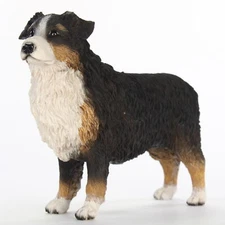 Australian Shepherd Tri-Color Figurine Hand Painted Collectible Statue