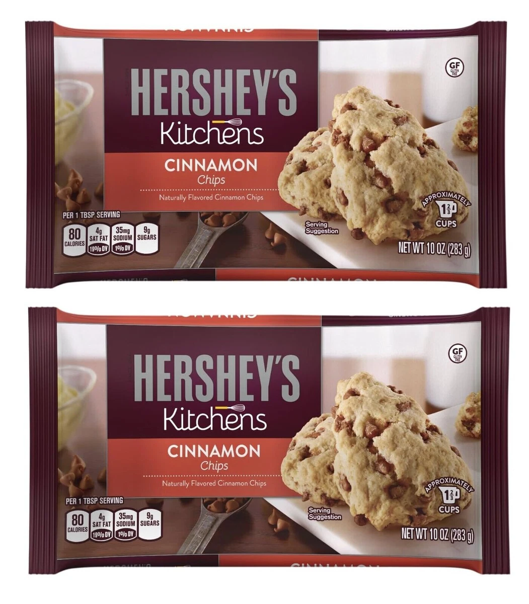 Hershey Cinnamon Baking Chips 2 Bags 10 OZ Each NEW EXPEDITED