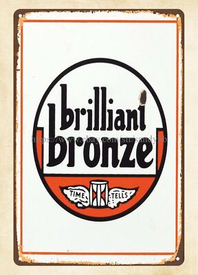 unframed wall hangings Johnson Oil brilliant bronze metal tin sign
