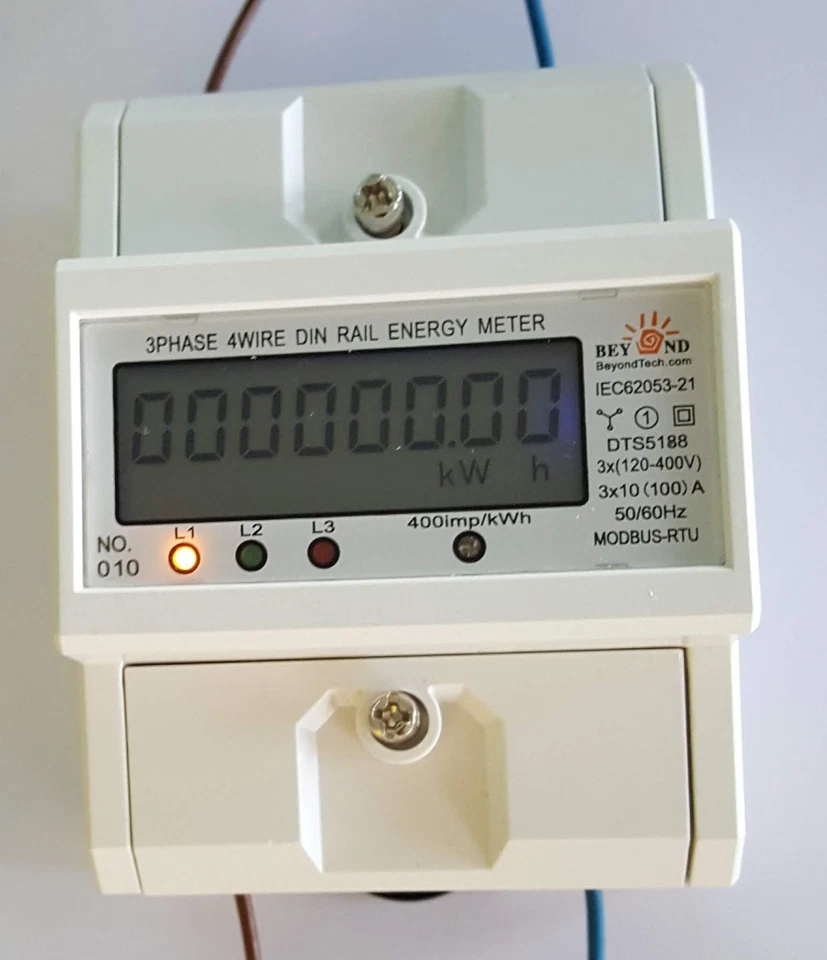 120V/480V 1,2,3 Phase electric kWh meter pulse, RS485 Internal CT + enclosure - Image 2 of 4