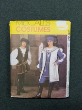 McCall's Pattern #2802 ~ Renaissance Medieval Coat Tunic Pants ~ Mens L XL FF/UC