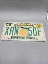 Florida Orange License Plate Sunshine State Craft XRN50F