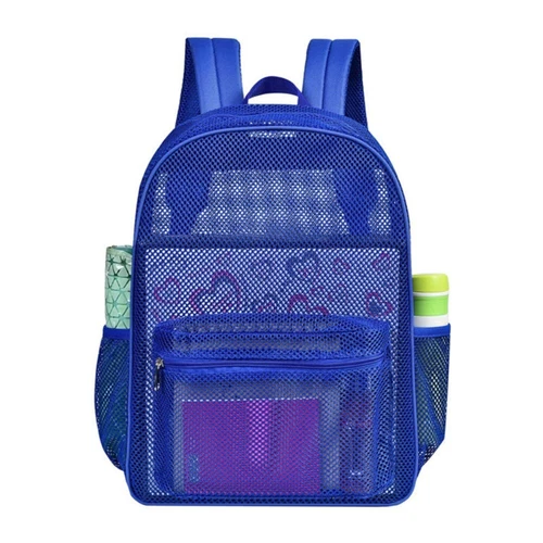 Mochila escolar de malla transparente resistente transparente para estudiantes hombres mujeres - Imagen 21 de 26
