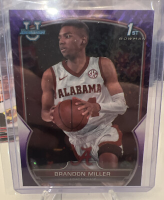 2022-23 Bowman University Chrome - Purple Mini-Diamond #80 Alabama 40/399